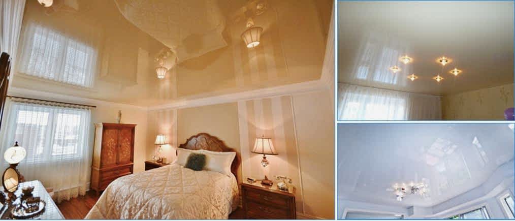 Глянцевые натяжные потолки